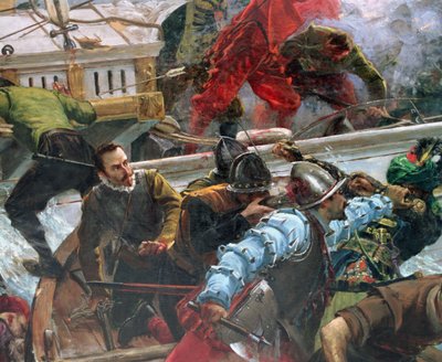 معركة ليبانتو عام 1571 ، تفاصيل الجنود بواسطة خوان لونا ونوفيسيو