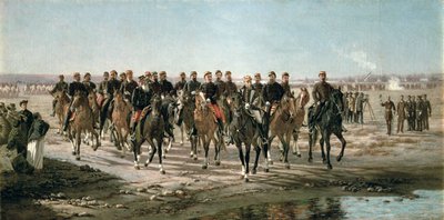 زيارة الجنرال خوليو أرجنتينو روكا (1843-1914) وجيشه إلى نهر نيغرو (زيت على قماش) بواسطة خوان مانويل بلانس