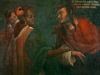 هندي وولف ينتجان غريفو في الهواء ، c.1715 بواسطة خوان رودريغيز خواريز