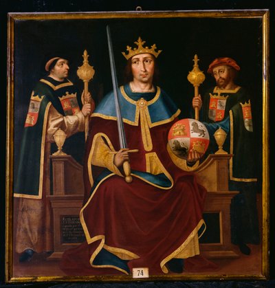 توجها القديس فرديناند مع اثنين من الحراس بواسطة خوان دي خوانيس