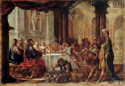 Les Noces de Cana لوحة رسمها خوان فالديس (1622-1690) 1660 صن. 0،23 × 0،34 م بواسطة خوان دي فالديز ليل