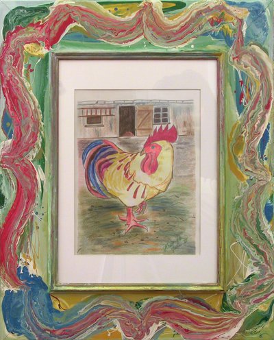 جالوس جالوس أمام حظيرة الدجاج بواسطة 