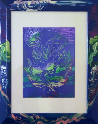 توسكانا - شجرة زيتون في ضوء القمر- بواسطة 