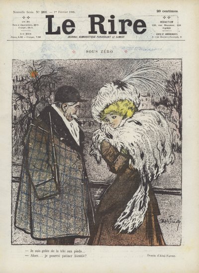 تحت الصفر. رسم توضيحي لـ Le Rire بواسطة Jules Abel Faivre