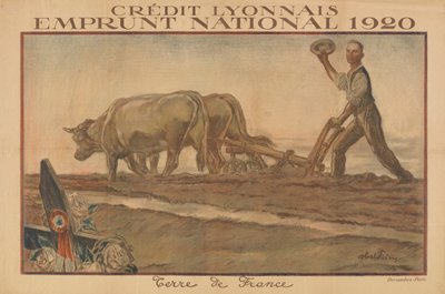 Credit Lyonnais، National Loan 1920، Land of France (الائتمان ليون ، القرض الوطني 1920 ، أرض فرنسا) بواسطة جول هابيل فافر