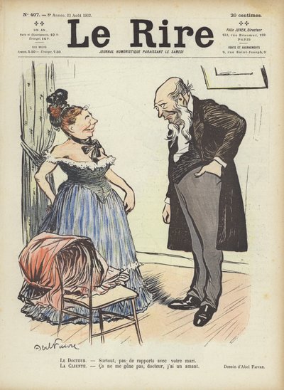 رسم توضيحي لـ Le Rire بواسطة Jules Abel Faivre