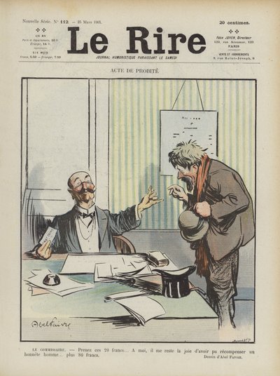 رسم توضيحي لـ Le Rire بواسطة Jules Abel Faivre