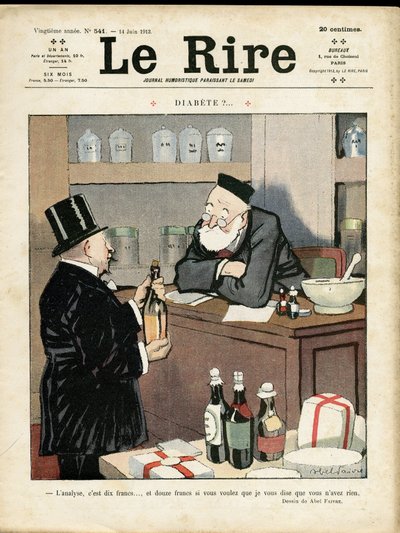 رسم توضيحي لأبل فيفر (1867-1945) لغلاف Le Rire بواسطة جول هابيل فافر