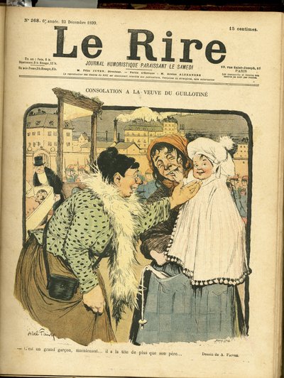 رسم توضيحي لأبل فيفر (1867-1945) لغلاف Le Rire بواسطة جول هابيل فافر