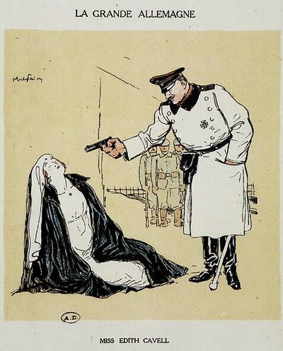 أعدمت الآنسة إديث كافيل على يد الألمان ، صورة أبيل فيفر (1864-1945). بواسطة جول هابيل فافر