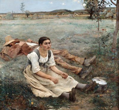 صانعو القش ، 1880 بواسطة جول باستيان لوباج
