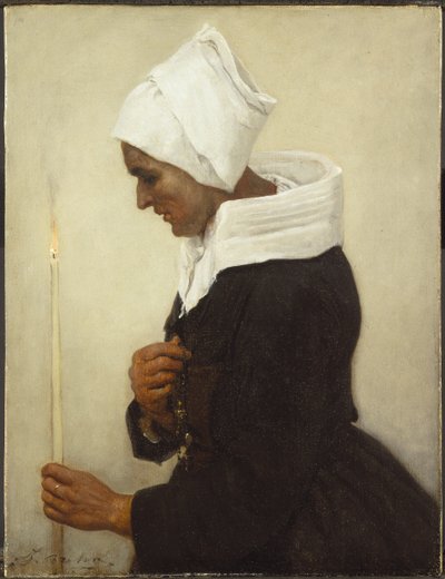 Breton Peasant Woman تحمل مدببة ، c.1869 بواسطة جول بريتون