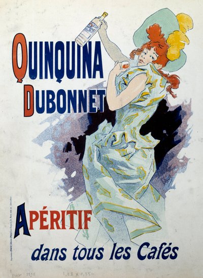 ملصق إعلاني بواسطة Jules Cheret (1836-1932) عن فاتح للشهية Quinquina Dubonnet. 1895 باريس ، الفنون الزخرفية بواسطة جول تشيريت