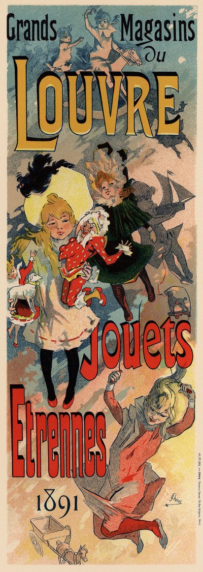 متاجر ملصقات اللوفر ، 1890 بواسطة Jules Cheret