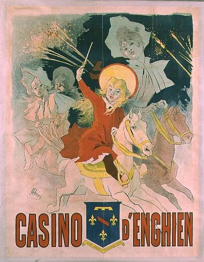 ملصق للدعاية لكازينو دينجين 1898 بواسطة Jules Cheret