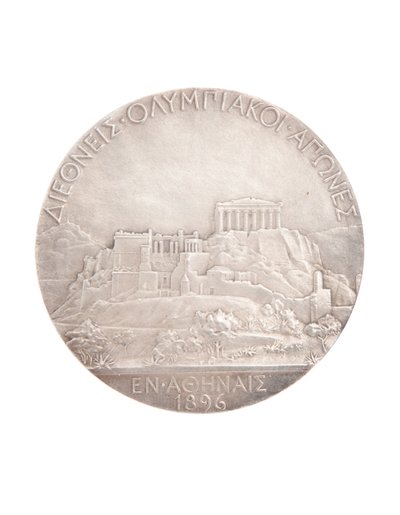 المركز الأول في الميدالية الأولمبية ، أثينا 1896 (فضية) (انظر أيضًا 2628777) بواسطة جولز كليمنت القس