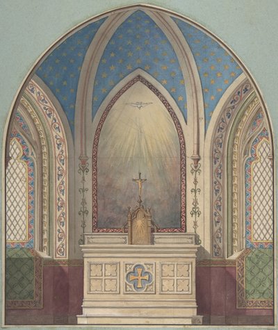 تصميم للمذبح ، سانت كلوتيلد ، النصف الثاني من القرن التاسع عشر. التأليف: Jules-Edmond-Charles Lachaise ، Eugène-Pierre Gourdet. بواسطة جول إدموند تشارلز لاشيز ويوجين بيير جورديه