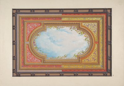 تصميم لسقف مطلي بغيوم ترومبي لويل ، 1830-97. التأليف: Jules-Edmond-Charles Lachaise ، Eugène-Pierre Gourdet. بواسطة جول إدموند تشارلز لاشيز ويوجين بيير جورديه