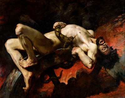 Ixion ألقيت في حادس ، 1876 بواسطة Jules Elie Delaunay