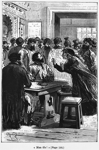 ابني! رسم توضيحي من "ميشيل ستروغوف" لجول فيرن (1828-1905) منقوش على يد تشارلز باربانت (ت 1922) باريس ، هيتزل بواسطة جول فرات