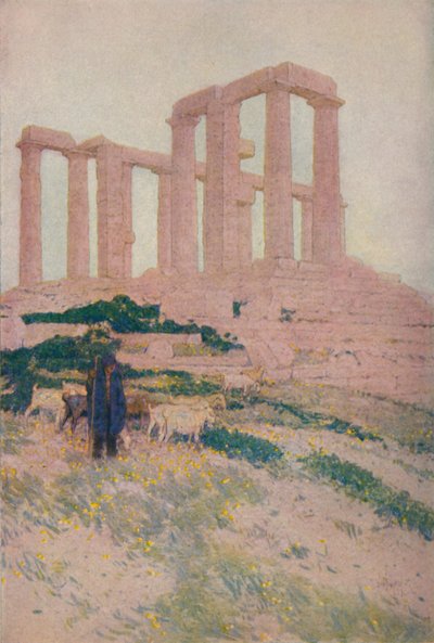 معبد بوسيدون وأثينا في سونوم ، 1913 بواسطة جول جويرين
