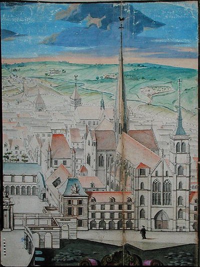 قصر دوقات بورغندي في ديجون قبل ترميمه بواسطة مانسارت بواسطة جول هاردوين مانسارت