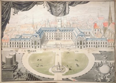 مشروع ترميم قصر دوقات بورغوندي في ديجون 1698 بواسطة جول هاردوين مانسارت