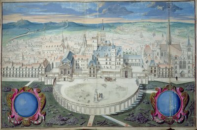 قصر دوقات بورغوندي في ديجون قبل ترميمه مانسارت ، 1698 بواسطة جول هاردوين مانسارت