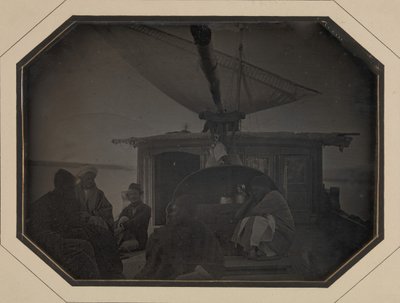 سفينة السيد إتير تحت الإبحار على النيل ، 1845-46. بواسطة جول إتير