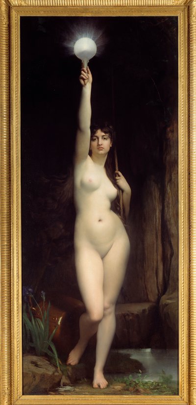 الحقيقه. تجسيد الحقيقة. لوحة لجول ليفبفر (1836-1911) بواسطة جول جوزيف لوفيفر