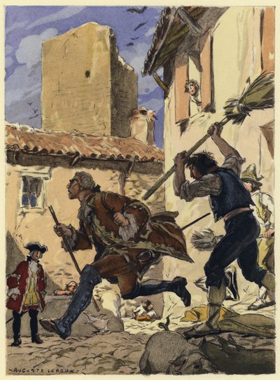 رسم توضيحي لمذكرات كازانوفا (طباعة حجرية ملونة) بواسطة جول ماري أوغست ليرو