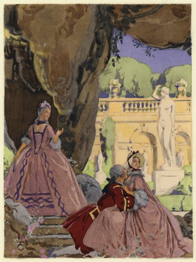 رسم توضيحي لمذكرات كازانوفا (طباعة حجرية ملونة) بواسطة جول ماري أوغست ليرو