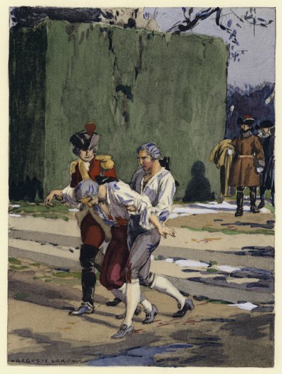رسم توضيحي لمذكرات كازانوفا (طباعة حجرية ملونة) بواسطة جول ماري أوغست ليرو