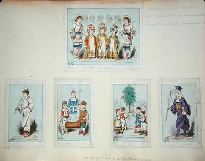 أزياء لشجرة عيد الميلاد الألزاس واللورين (نقش ملون) بواسطة جول ماري