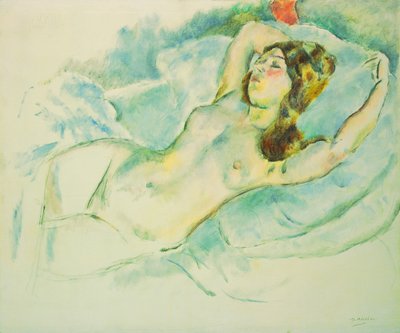 امرأة عارية مستلقية ؛ مستلق امرأة عارية ، 1920-1925 بواسطة جول باسين