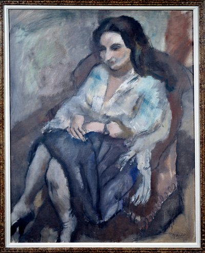 صورة أندريه. صورة لامرأة جالسة. لوحة لجول باسين (1885-1930) بواسطة جول باسين