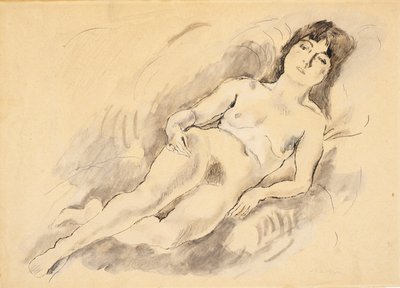 مستلق عاري (مرحاض على ورق) بواسطة جول باسين