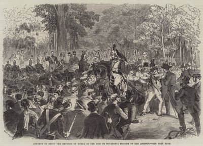 محاولة إطلاق النار على إمبراطور روسيا في Bois de Boulogne ، الاستيلاء على القاتل بواسطة جول بلكوك