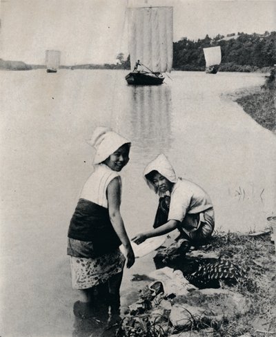 غسيل على حافة الأنهار ، c1900 ، 1921 بواسطة شارع جوليان ليونارد