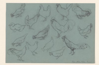 ورقة دراسة مع الدجاج بواسطة جولي دي جراج