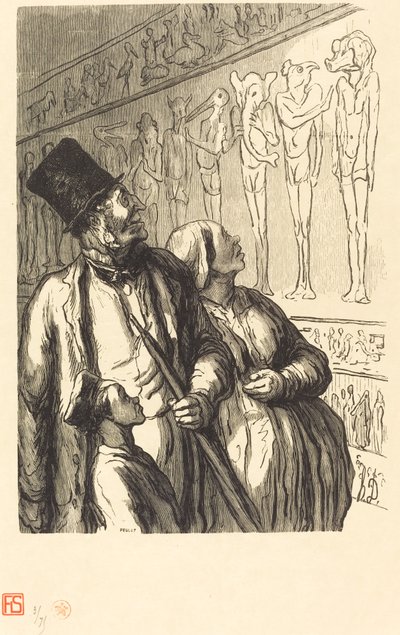 المعرض العالمي: القسم المصري بواسطة جوليان أنطوان بولو بعد Honoré Daumier
