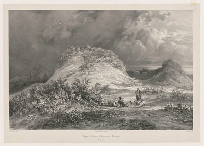 أطلال قلعة دارتنز بالقرب من Huelgoet ، بريتاني ، 1845-1846. بواسطة جوليان لويس جاكوت