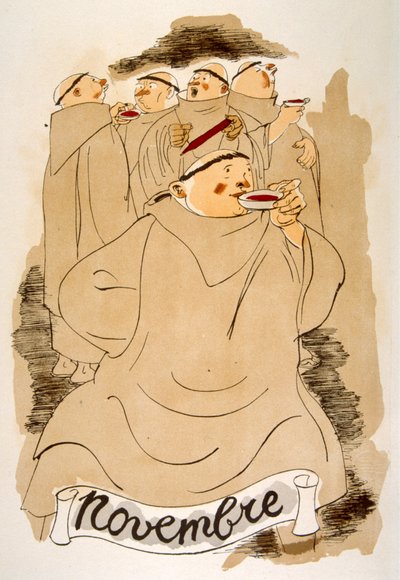 رسم نبيذ فكاهي عام 1946 ، رسم توضيحي لجوليان بافيل بواسطة جوليان بافيل