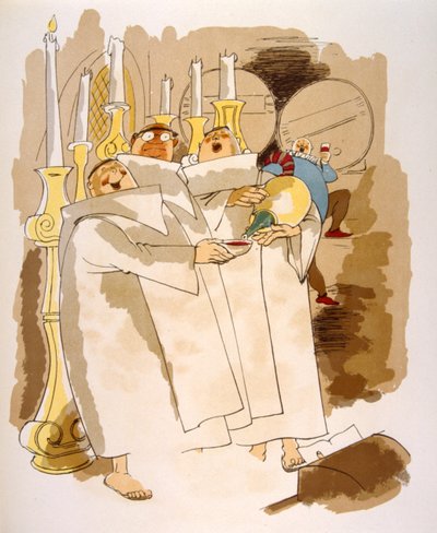 رسم نبيذ فكاهي عام 1946 ، رسم توضيحي لجوليان بافيل بواسطة جوليان بافيل
