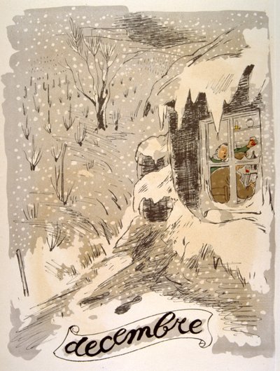 رسم نبيذ فكاهي عام 1946 ، رسم توضيحي لجوليان بافيل بواسطة جوليان بافيل