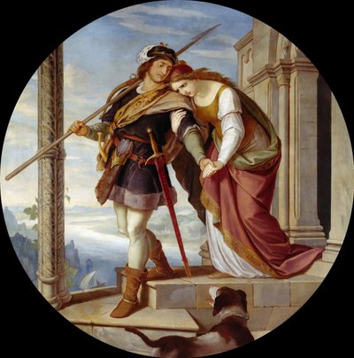 Siegfrieds وداع من Kriemhild ، c.1843. بواسطة يوليوس شنور فون كارولزفيلد