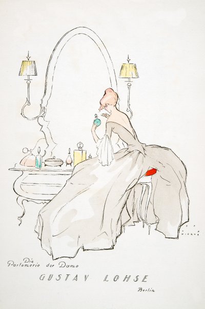 Advertisement for "Gustav Lohse, Berlin, from Styl, pub 1922 (pochoir print) بواسطة جوب ويرتز