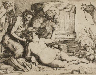 Silenus في Wine Vat بواسطة جوسيبي دي ريبيرا