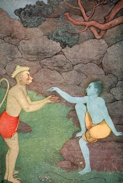 أرسل راما خاتمه إلى سيتا ، ١٩١٣. بواسطة ك فينكاتابا