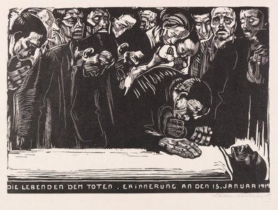 ورقة تذكارية لكارل ليبكنخت ، 1920. بواسطة كاتي كولويتز